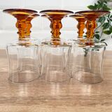Set of 6 Luminarc white wine glasses Antique model