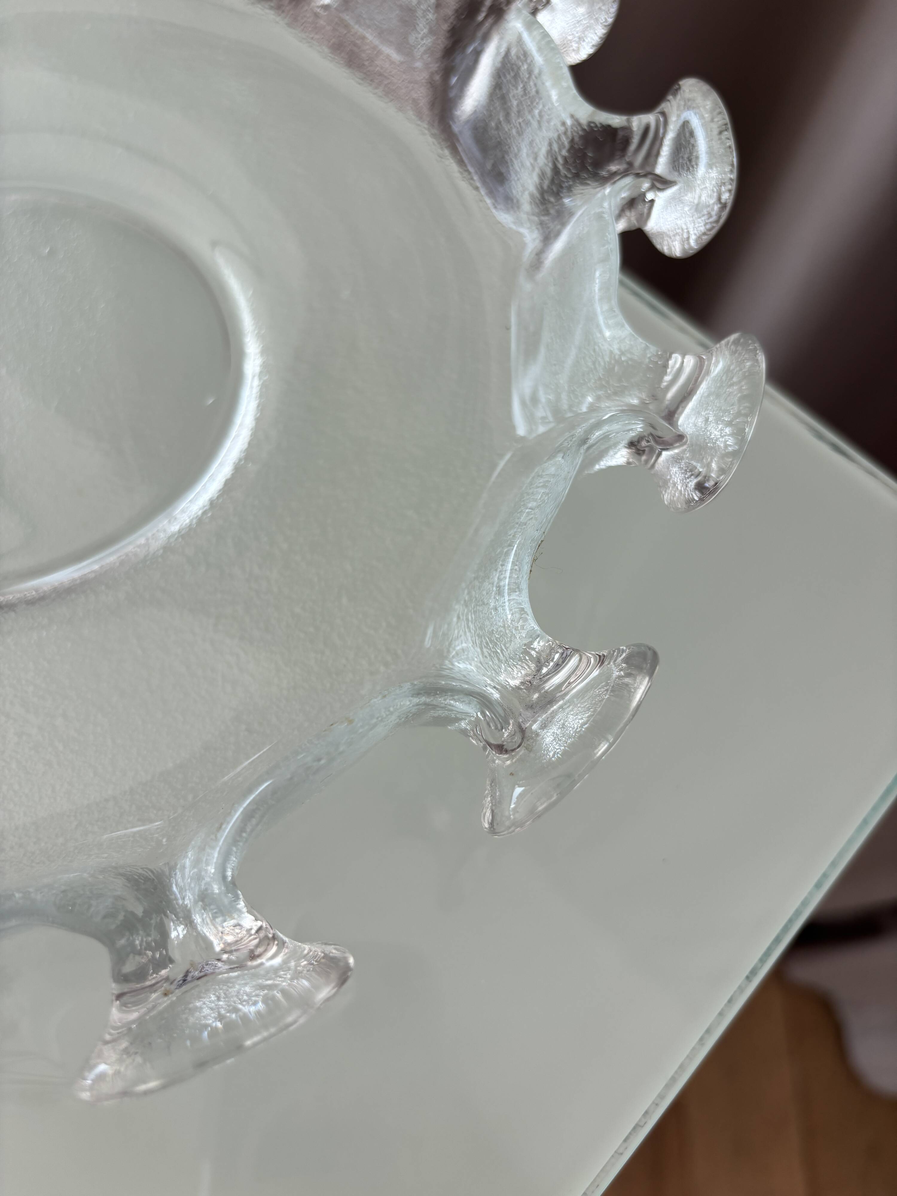 Humppila Finland Splash Art Glass Bowl / Plate –Scandinavian Design