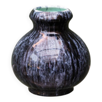 Boch Frères Keramis round vase, Art Deco