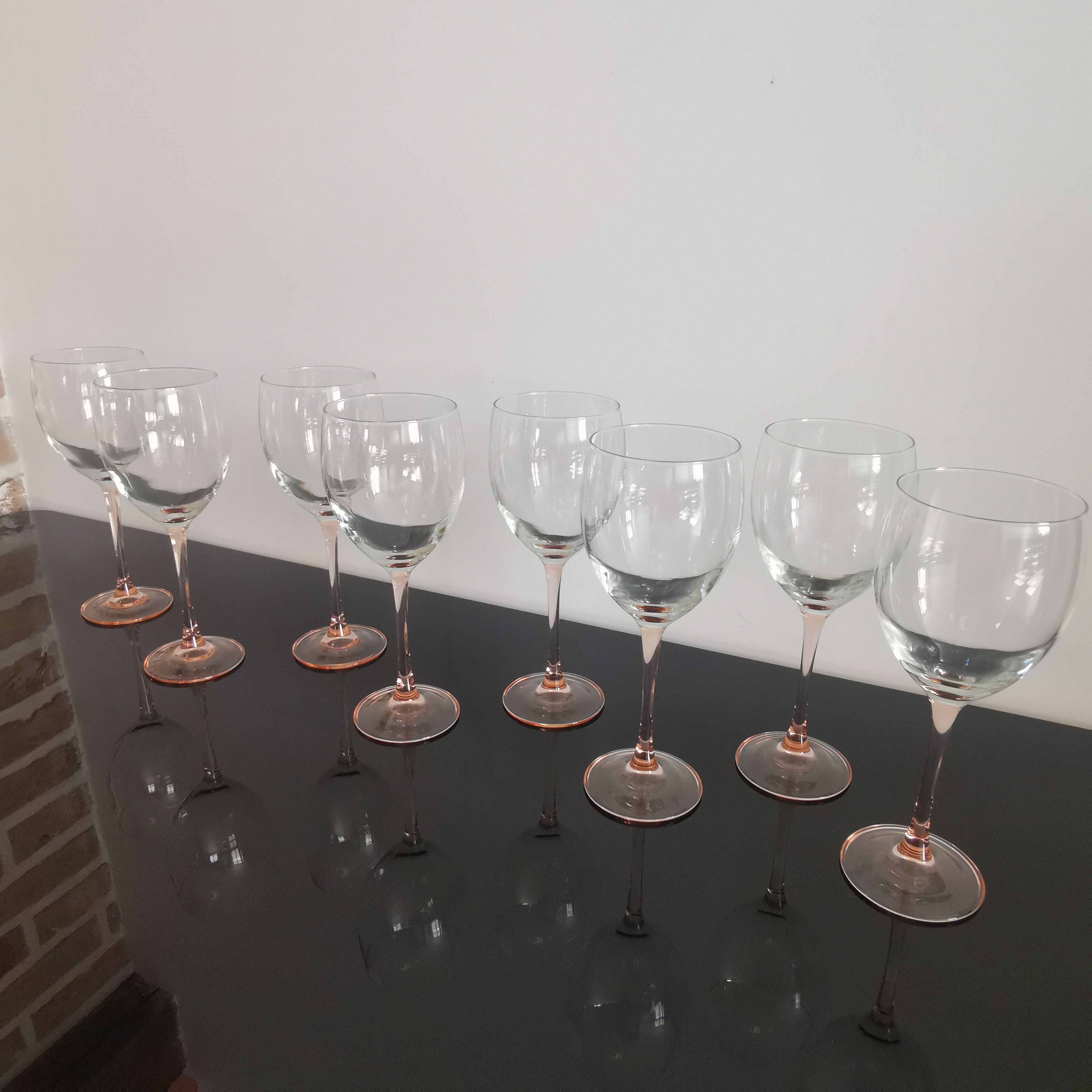 Water glasses/wine Luminarc pink feet