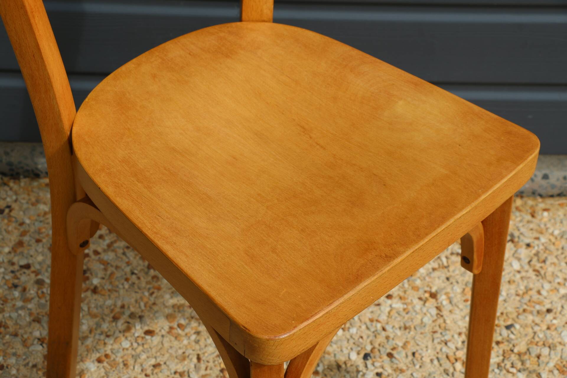5 Baumann chairs No. 19 in light beech.