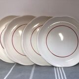 Hollow plates and vintage dessert Cream Raspberry Line