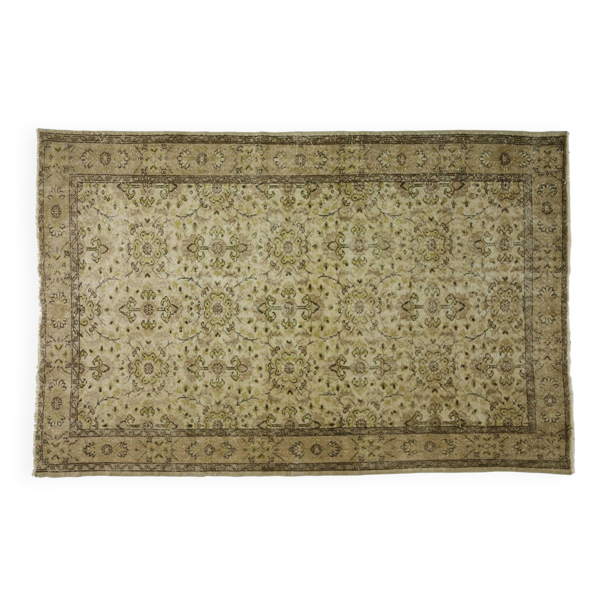Tapis Vintage Turc – Tons Café & Beige – Motifs Traditionnels  260 × 163 cm