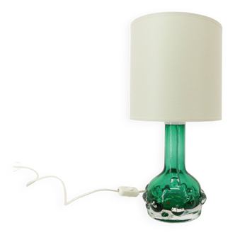 Lampe scandinave verte en verre Kosta Hans-Owe Sandeberg Suède 1960