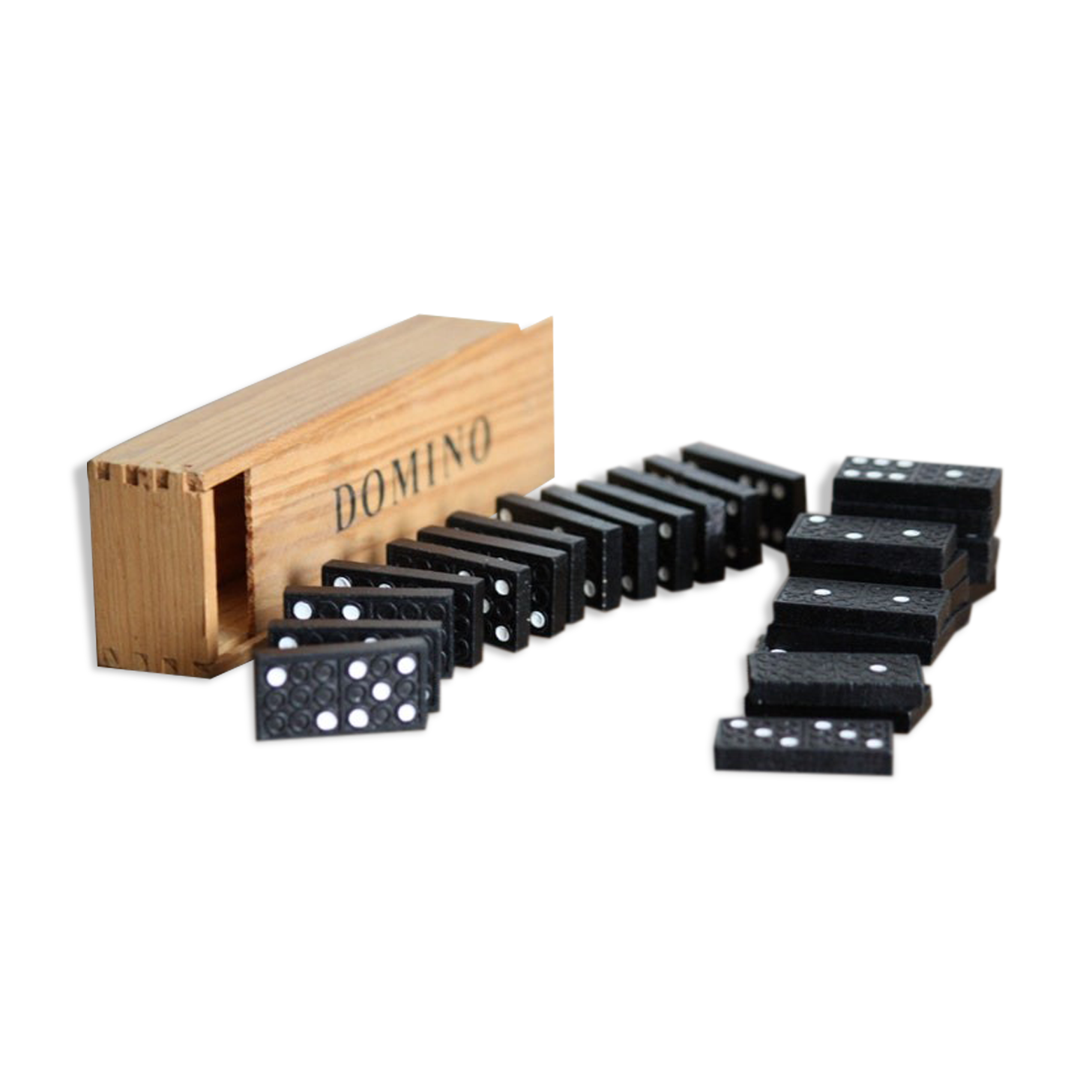 Wooden domino game
