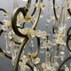 Wrought Iron Murano Glass Chandelier 1950’s 