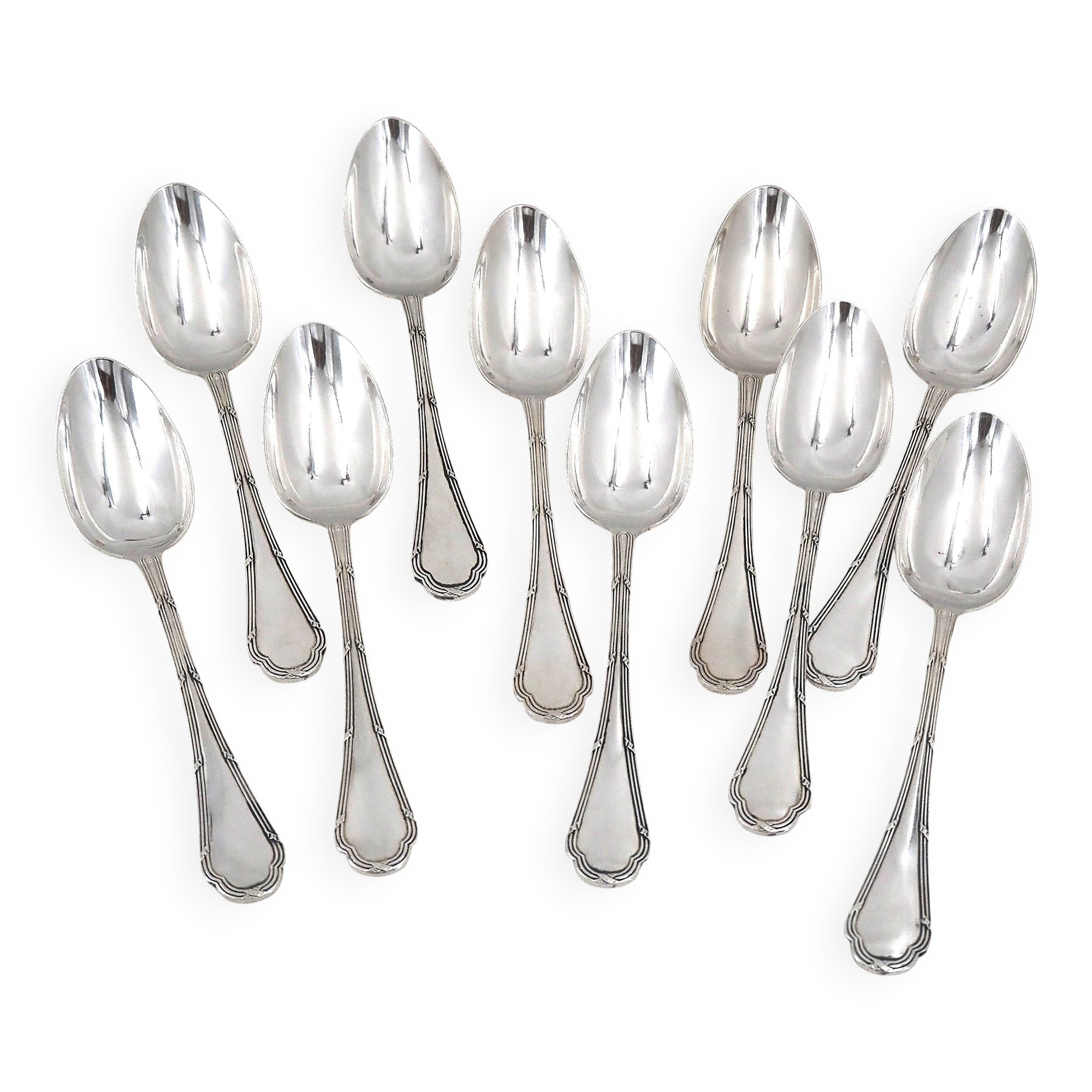 Share Ercuis Trianon 10 dessert spoons, silver-plated, 17.5 cm, e