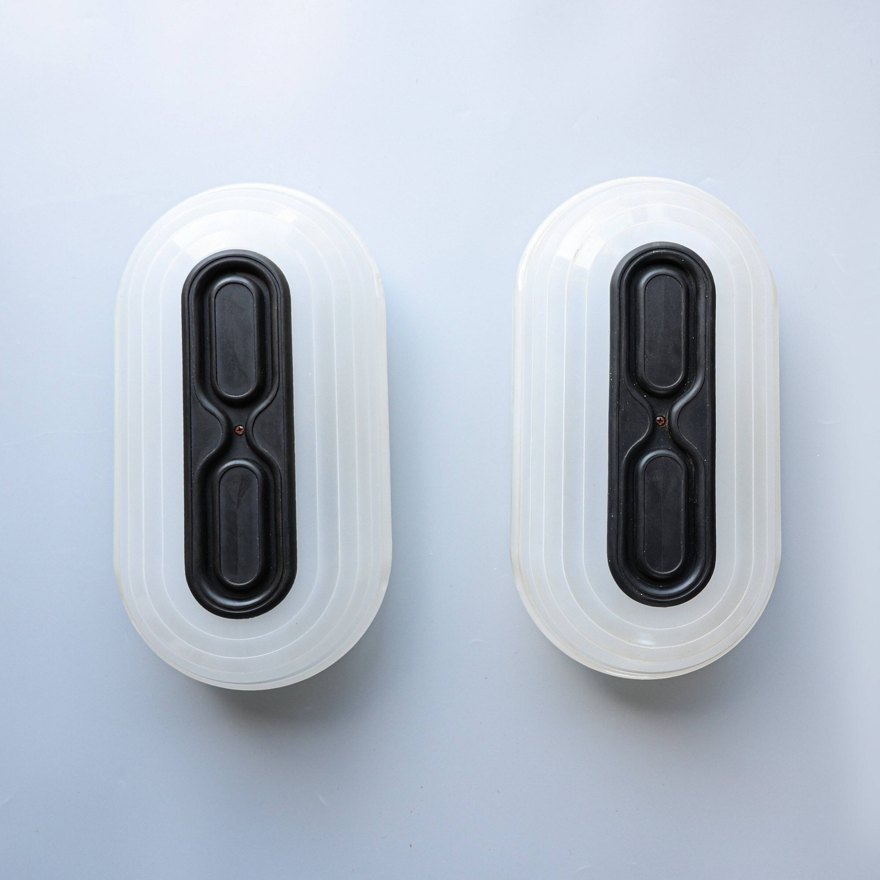 Postmodern sconces by Arteluce, 1980s, Italy.