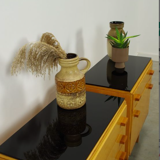 Set of vintage wooden design bedside tables