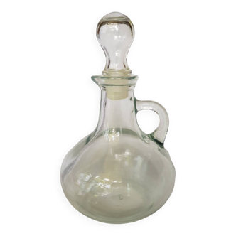 Bouteille d'huile en verre vintage