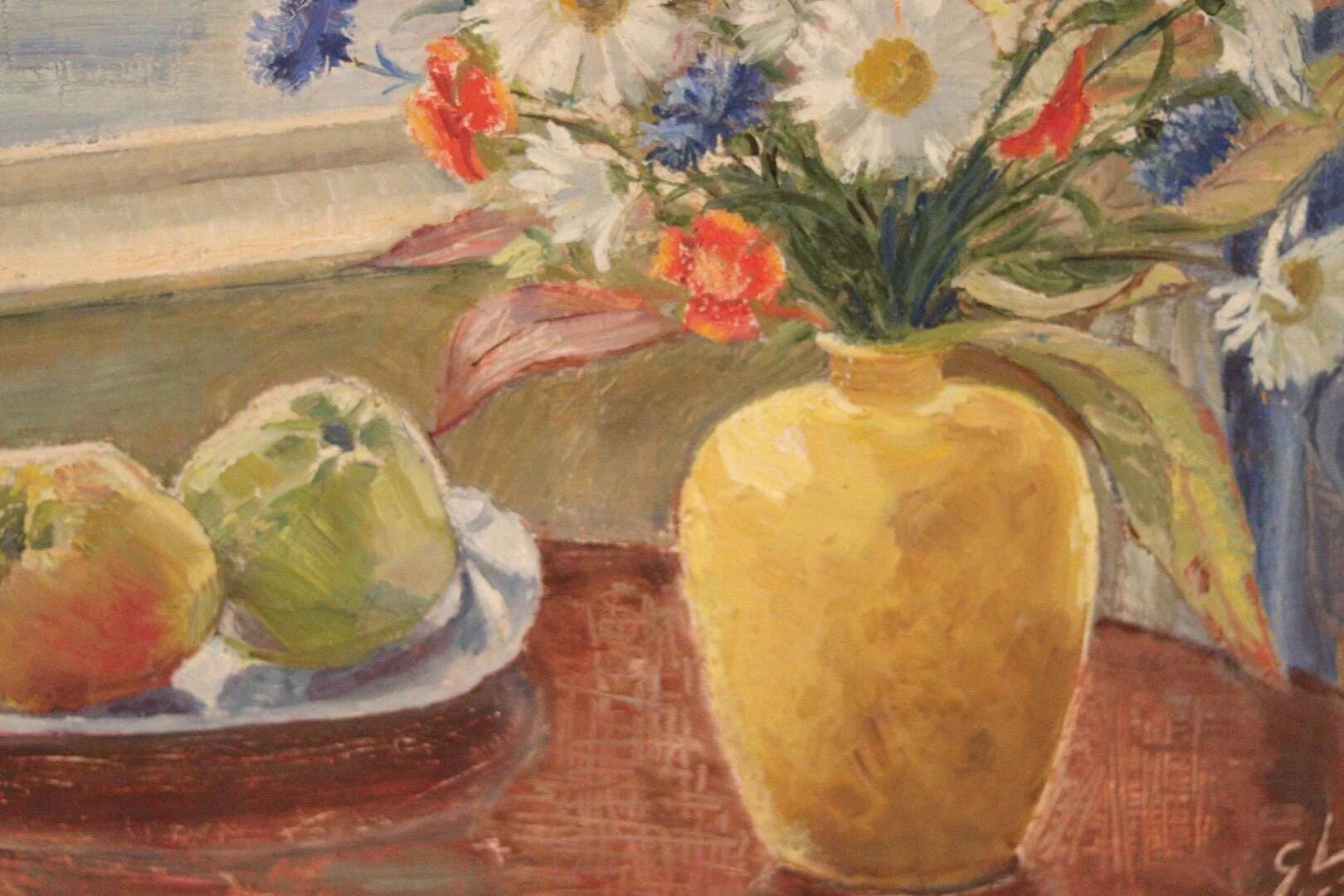 Nature morte avec vue par la fenêtre, par Gerhard Larsson, 1953