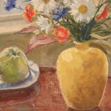 Nature morte avec vue par la fenêtre, par Gerhard Larsson, 1953