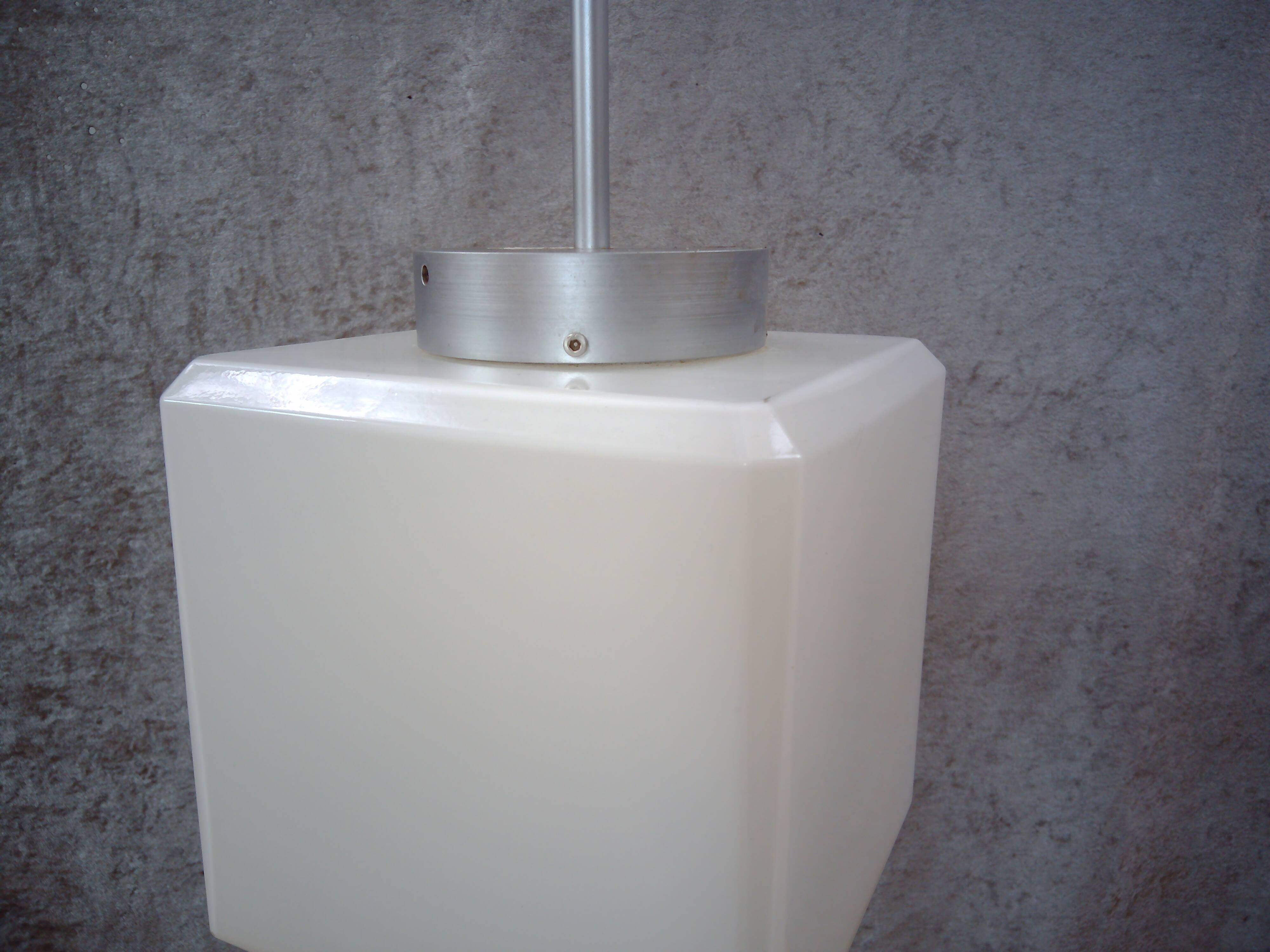 Square glass ceiling lamp