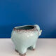 Enamelled elephant pot cover