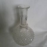 Vase carafe en verre décor pointe de diamant ananas