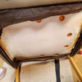 Scandinavian armchair in beech and leather