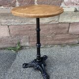 metal pedestal table, Art Deco garden bistro, Paris, 80s