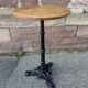 metal pedestal table, Art Deco garden bistro, Paris, 80s