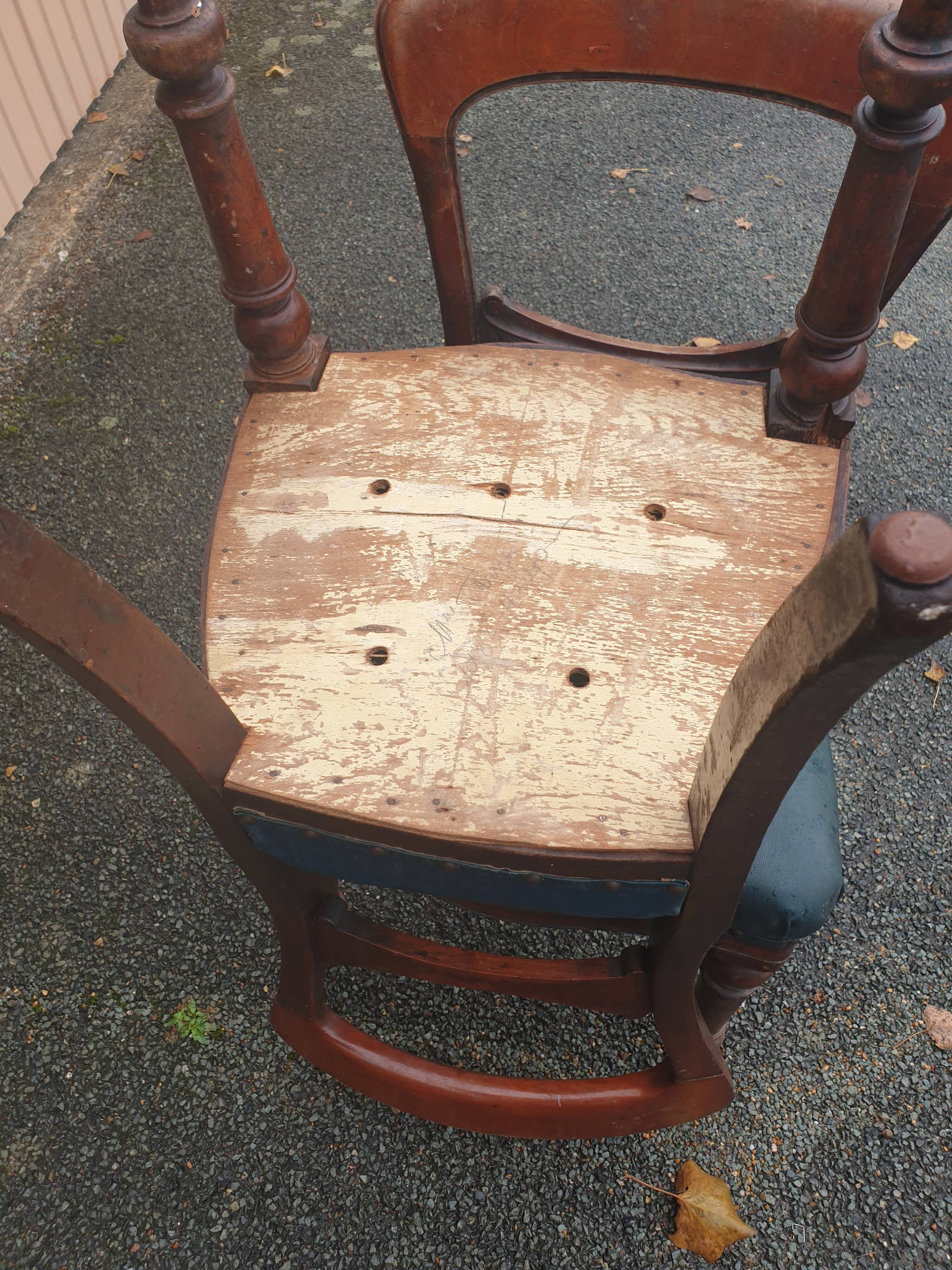 Pair of 19th century Restoration period armchairs