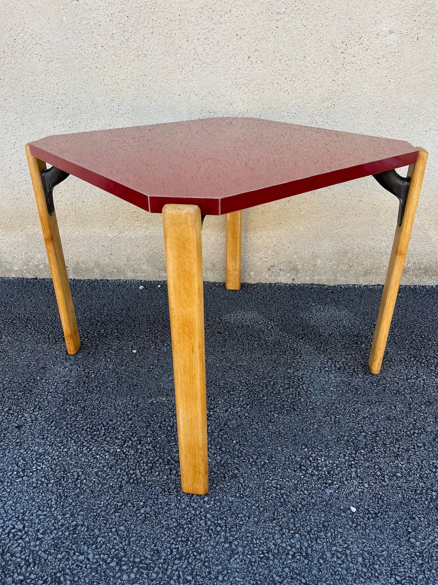 Bruno Rey table in red formica for Dietiker, 1970s