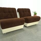 Fauteuil de l'ère spatiale marron avec plastique