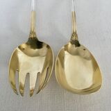 Emile puiforcat - solid silver and vermeil salad cutlery
