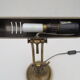 Old aged brass articulated desk lamp