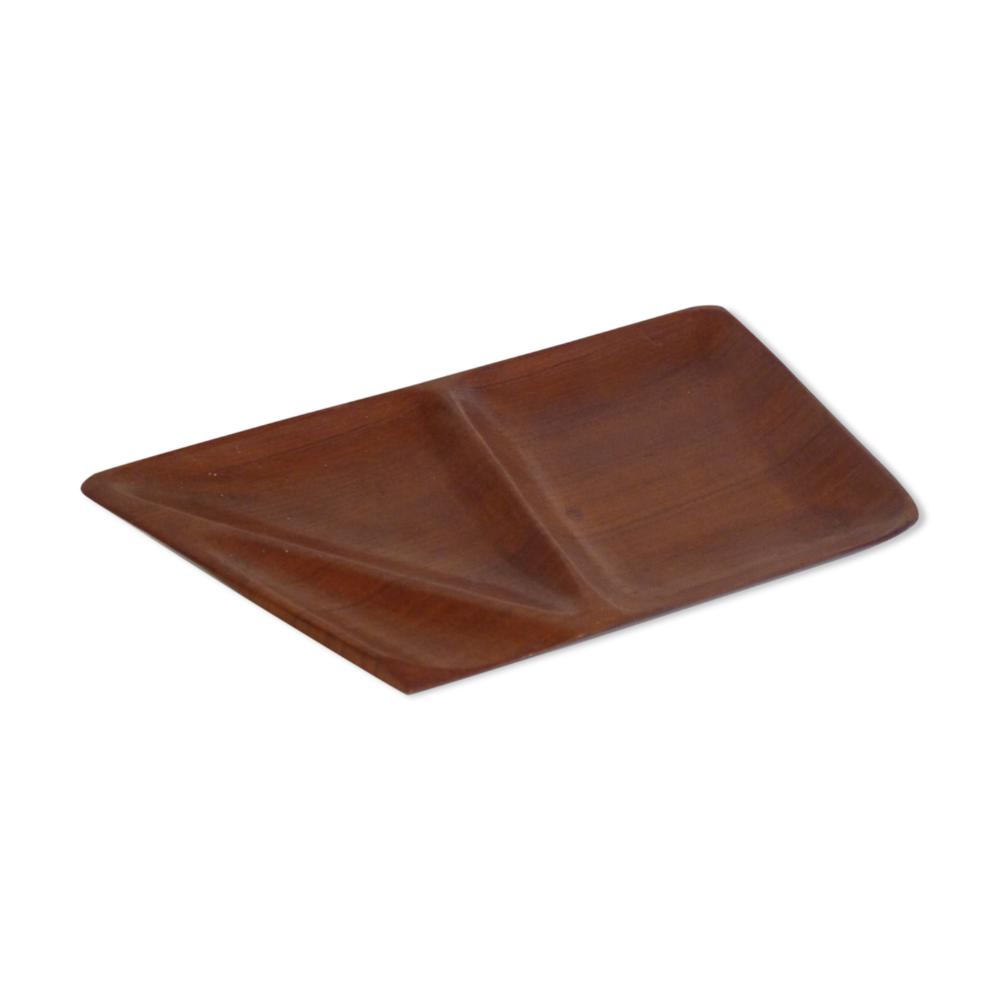 Plateau suédois vintage en teck de Sowe-konst 1960