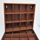 Two wall shelves with solid wood compartments design 80s
