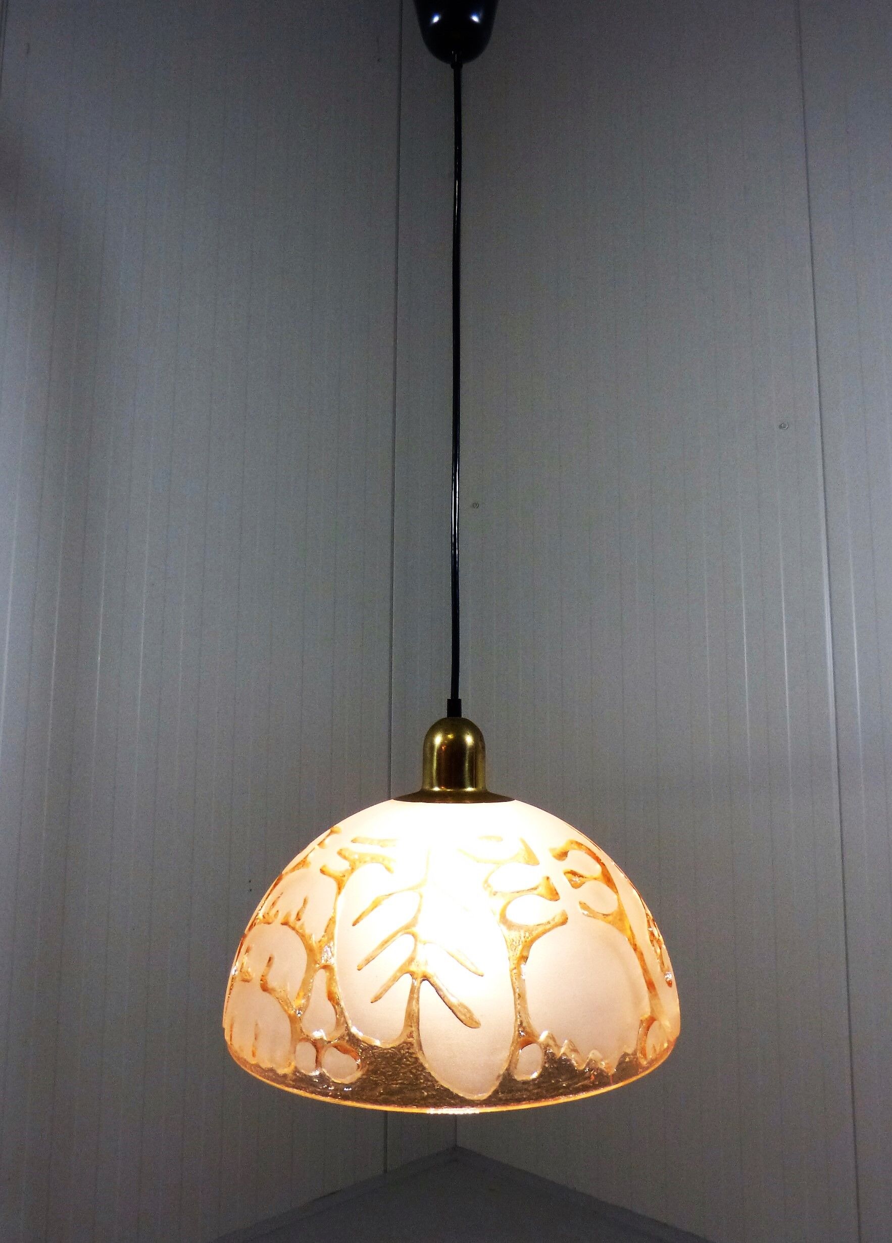 Peill & Putzler glass hanging lamp 1960-70’s