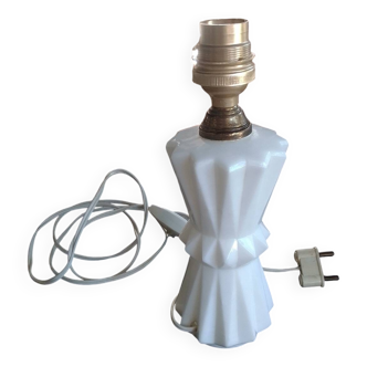 Pied de lampe verre opalescent art deco