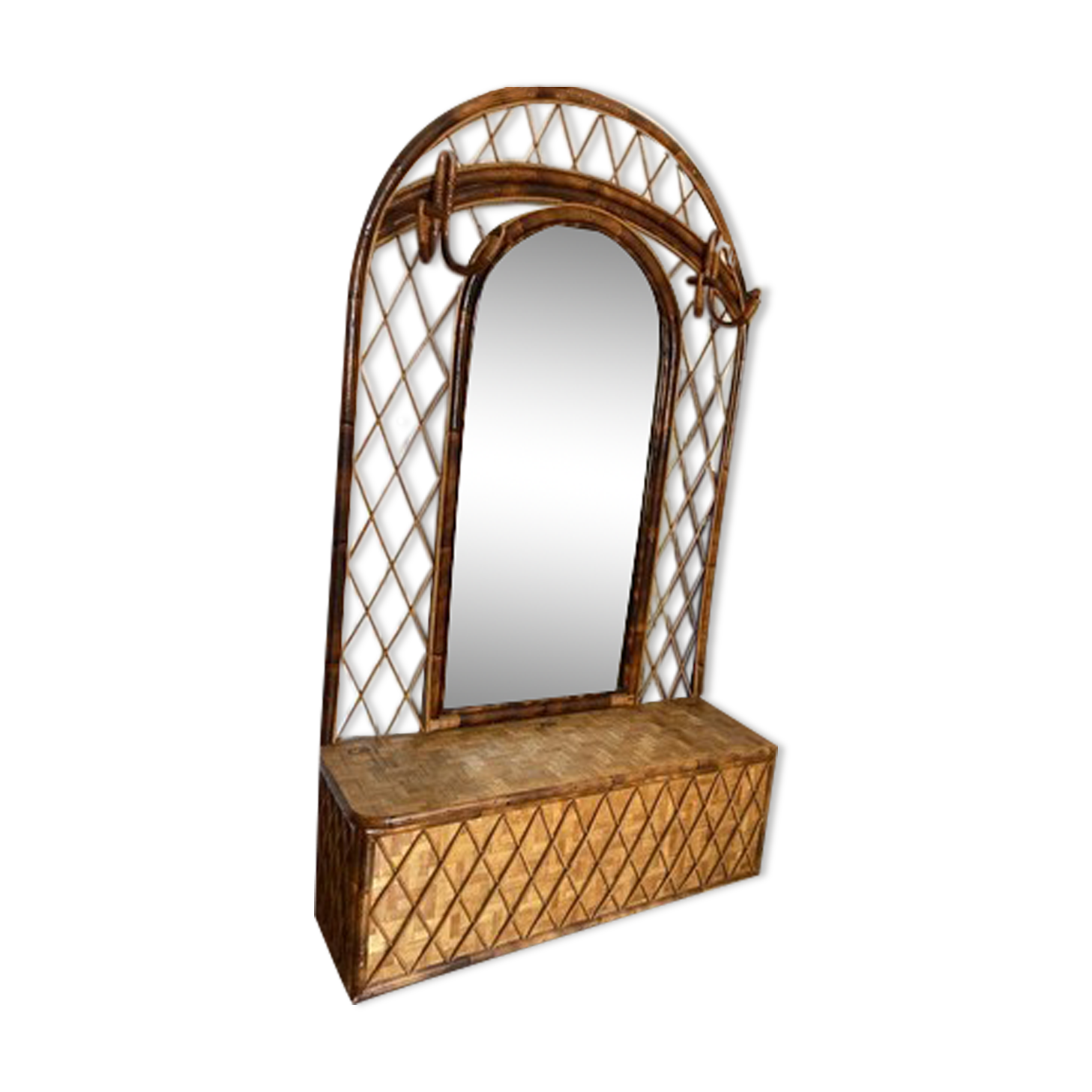 Cloakroom vintage rattan chest