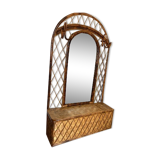 Cloakroom vintage rattan chest