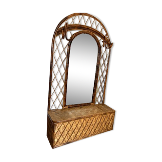 Cloakroom vintage rattan chest