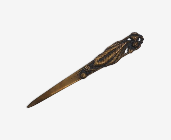 Coupe papier en bronze signé R.Janeto