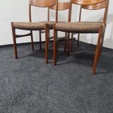 Set of 4 vintage teak dining chairs