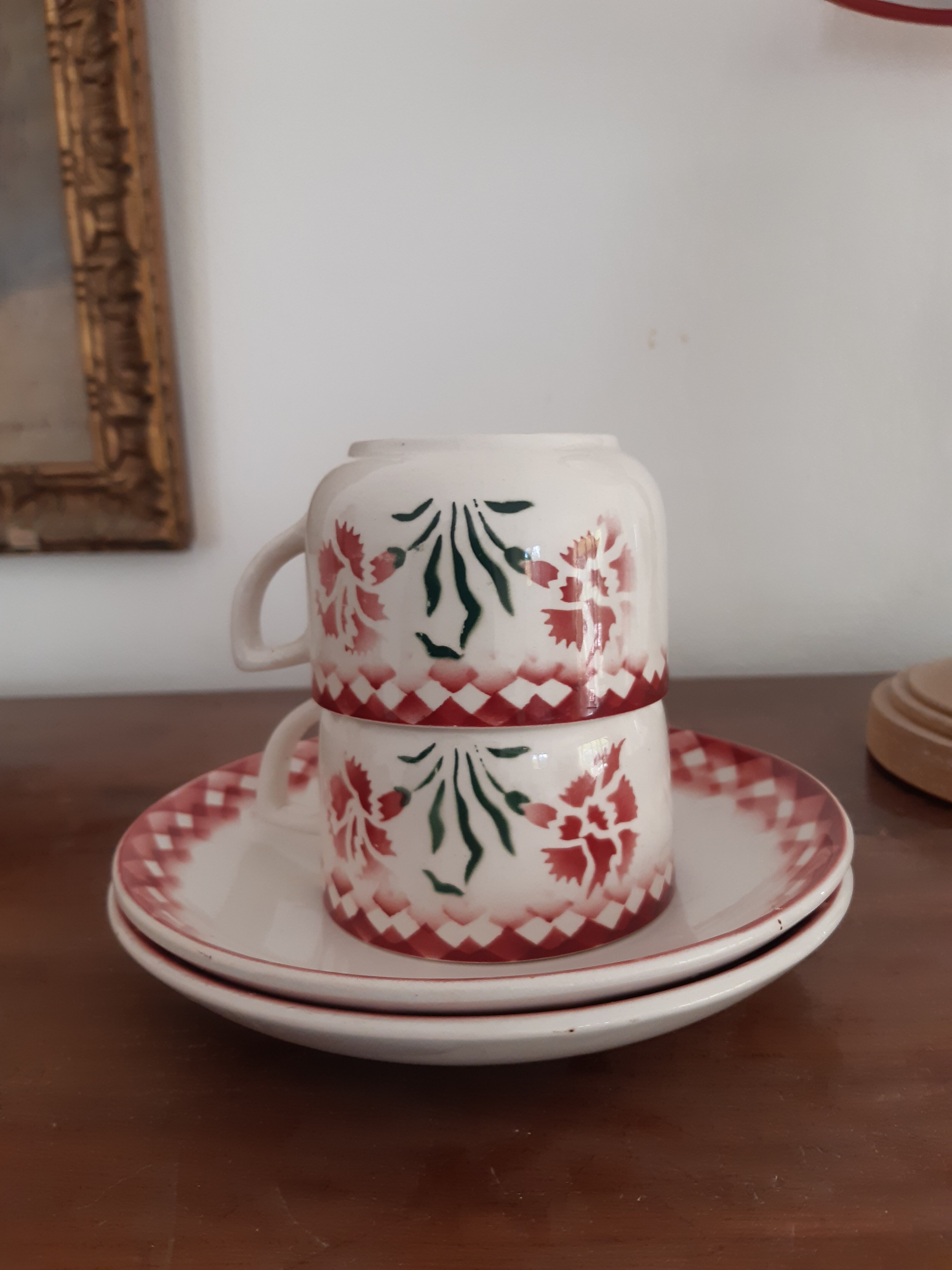 2 tasses digoin sarreguemines