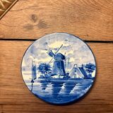 Small Delfts Holland HH II plate/dish – blue windmill design