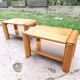 Brutalist bedside tables in elm