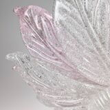 Large Murano Ceiling Lamp in Pink and White Glass, Italy, 1970s