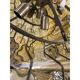 Italian Mid-Century Modern “Tronchi” Murano Glass Chandelier in Amber