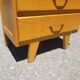 Chiffonnier vintage 5 tiroirs en bois blond - années 60