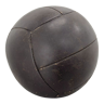 Vintage black leather medicine ball 1930's