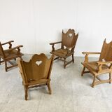 Vintage brutalist armchairs, 1960