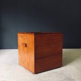 Handcrafted Cubical Side Table, Belgium, 1950s