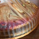 Paire de bougeoirs en verre irisé art déco