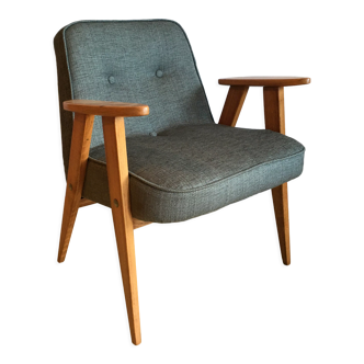 Mid Century Modern Armchair, Grey Lounge Chair, Handmade Vintage Chair, Ready to Dispatch