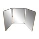 Large triptych barber mirror circa 1950, to stand or hang