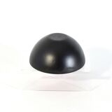 Vintage Krenit bowl by Herbert Krenchel, Denmark 1950, black metal and red enamel