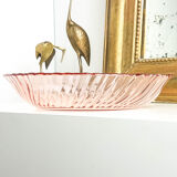 Plat rond en verre dépression rose "Rosaline" Arcoroc de Luminarc